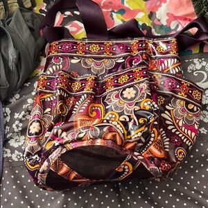 Floral Purple and Orange Women's Bag